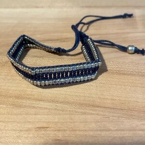 Royal Blue And Silver Bracelet